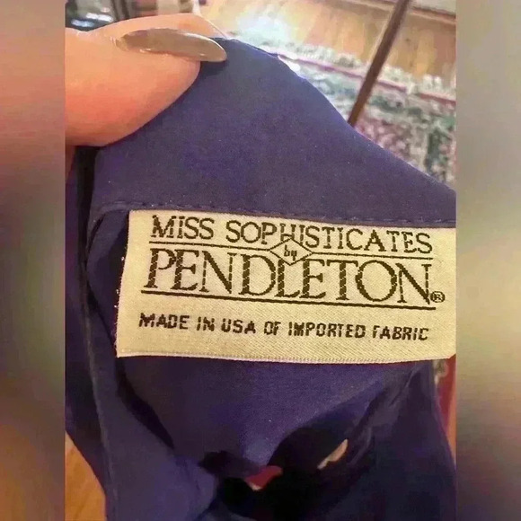 Vintage 80s top with shoulder pads size 16 - Picture 4 of 5